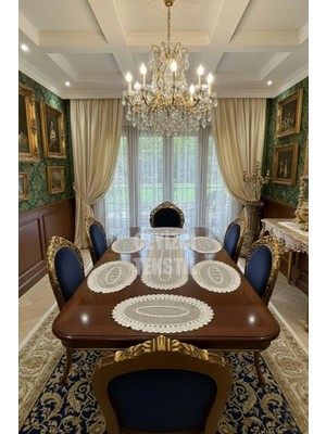 PremiumPort Şık Amerikan Servis, 1 Runner, 6 Supla, Masa Örtüsü ve Sunum Seti