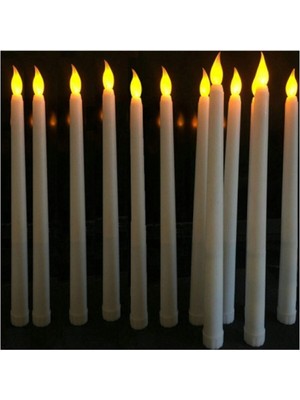 PremiumPort Pilli Titreyen LED Mum Dekoru, Büyük Boy, 6'lı Paket, Şık ve Zarif Tasarım