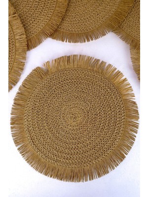 PremiumPort 6’lı Amerikan Servisi Yuvarlak Kahverengi Seti, Şık ve Dayanıklı