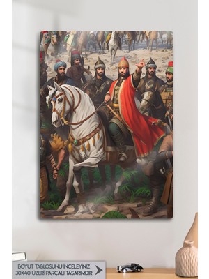 PremiumPort 1453 Osmanlı Metal Baskı, Fatih Sultan Mehmet Han Dekoratif Tablo