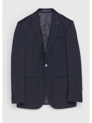 Ramsey Antrasit Düz Modern Fit %100 Yün Takım Elbise