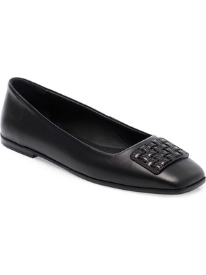 Tergan Siyah Hakiki Deri Kadın Babet - K25I1BB67847-A23