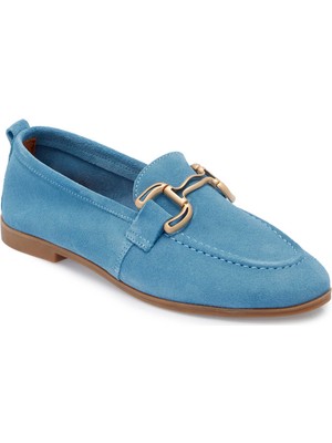 Tergan  Mavi Hakiki Süet Deri Kadın Casual Ayakkabı - K25I1AY67849-F60