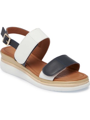 Tergan Beyaz Hakiki Deri Kadın Sandalet - K25Y1SN67854-L94