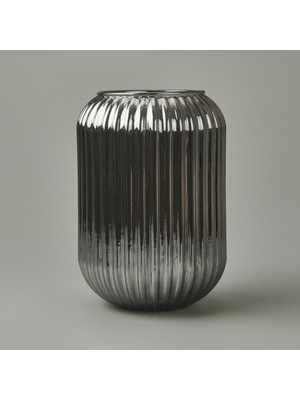 PremiumPort Şık Füme Dekoratif Vazo, 20 Cm, Modern ve Zarif Tasarım
