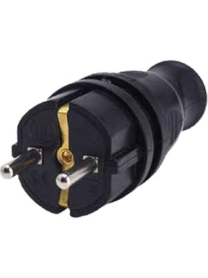 Huzur Elektrik Bylion 1X16A Kauçuk Erkek Fiş 950-001-0001/KEF-F