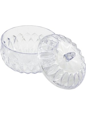 Vice Avm ŞEFFAF YUVARLAK KAPAKLI MİKA - PLASTİK ŞEKERLİK (4915)