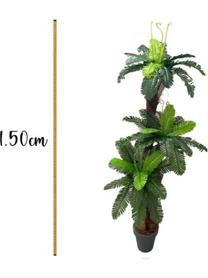 PremiumPort 150 cm Dallı 45 Yapraklı Yapay Palmiyе Ağaç Dekorasyonu