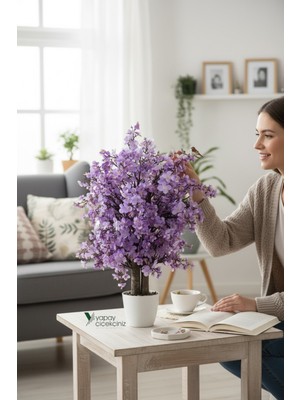 PremiumPort Yapay Sakura Bahar Dalı, 60 Cm, Canlı ve Şık Dekorasyon Parçası