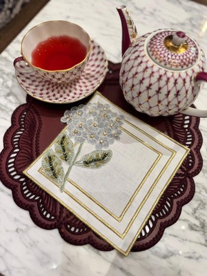 PremiumPort Mavi Ortancalı Sunum Peçetesi, Şık ve Kullanışlı, Kaliteli Ürün