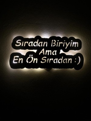 PremiumPort Aydınlatmalı Ahşap Duvar Yazısı, Dekorasyon Için Şık Tasarım