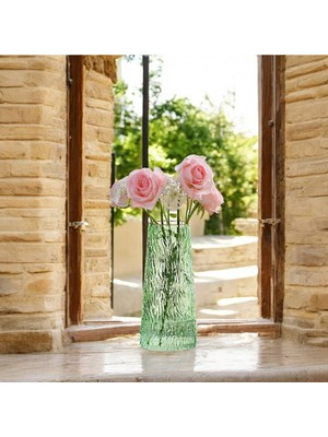 PremiumPort Yılbaşı Dekorasyonu Için Şık Yeşil Cam Vazo, Modern Tasarım