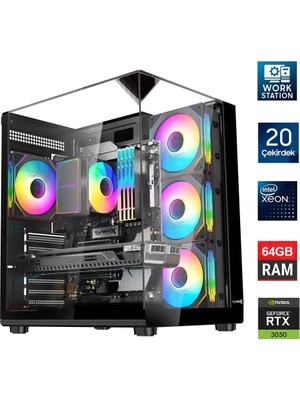 Turbox Xeon E5 2650 V3 Server Işlemcili 20 Çekirdek 64GB Ddr4 1tb Nvme RTX3050 Workstation Oem Paket