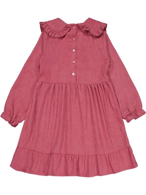 Civil Girls Eteği Fırfırlı 6-9 Yaş Elbise - Pembe 9-10 Yaş
