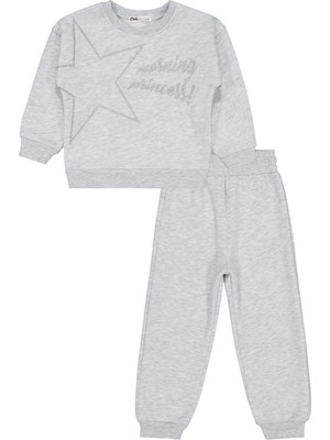 Civil Girls Yıldız Baskılı 2-5 Yaş Eşofman Takımı - Gri 2-3 Yaş