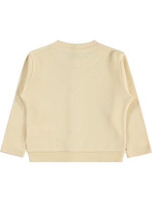 Civil Girls Yakası Fiyonklu 2-5 Yaş Hırka - Bej 2-3 Yaş