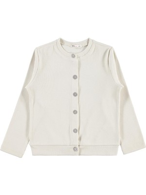 Civil Girls Yakası Fiyonklu 6-9 Yaş Hırka - Fil Dişi 6-7 Yaş