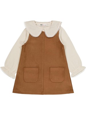 Civil Girls 2-5 Yaş Elbise - Kahve 2-3 Yaş