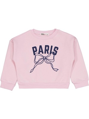 Civil Girls Paris Baskılı 2-5 Yaş Eşofman Takımı - Pudra 2-3 Yaş