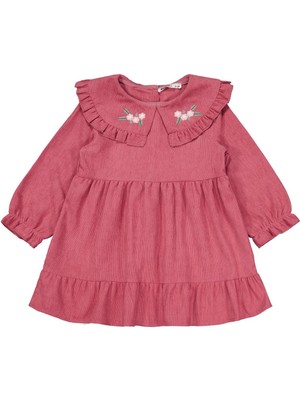 Civil Girls Eteği Fırfırlı 2-5 Yaş Elbise - Pembe 4-5 Yaş