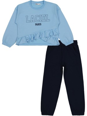 Civil Girls Lacıel Baskılı 6-9 Yaş Eşofman Takımı - Mavi 6-7 Yaş
