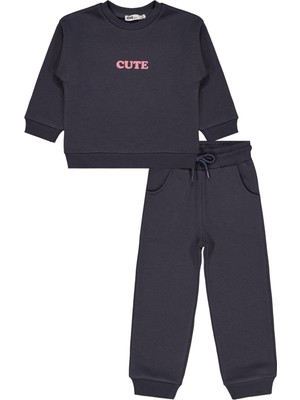 Civil Girls Cute Baskılı 2-5 Yaş Eşofman Takımı - Gri 2-3 Yaş