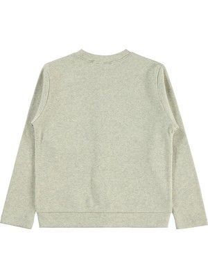 Civil Girls Yakası Fiyonklu 6-9 Yaş Hırka - Gri 6-7 Yaş