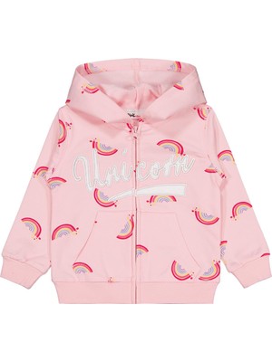 Civil Girls Unicorn Nakışlı 2-5 Yaş Hırka - Pembe 2-3 Yaş