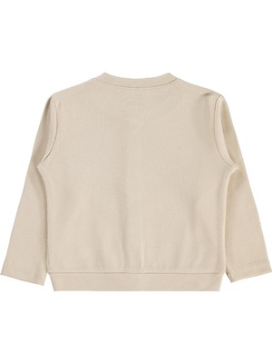 Civil Girls Yakası Fiyonklu 2-5 Yaş Hırka - Fil Dişi 3-4 Yaş