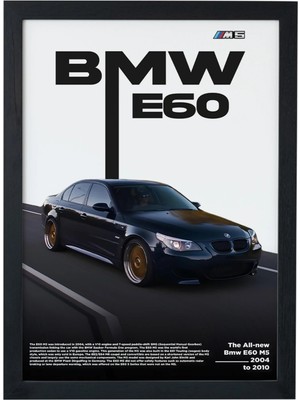 PremiumPort Şık ve Modern E60 Tasarım Çerçeveli Duvar Posteri