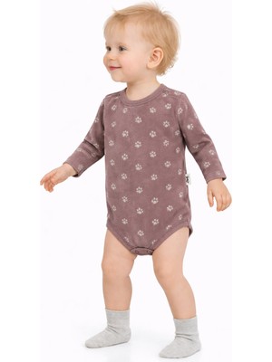 Civil Baby Mini Pati Empirme 1-18 Ay Çıtçıtlı Badi - Kahve 6-9 Ay