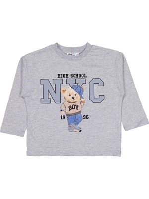 Civil Boys J232 Civil Boys Nyc Ayı Baskılı 2-5 Yaş Sweatshirt