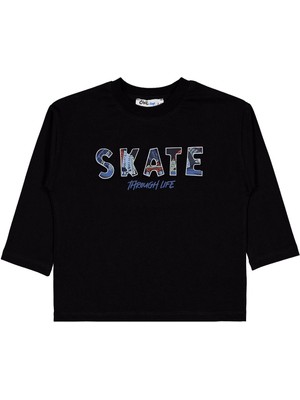 Civil Boys Skate Gofre Baskılı 2-5 Yaş Sweatshirt