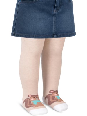 Civil Baby Sincap 6-18 Ay Bebek Kız Külotlu Çorap - Bej 12 Ay