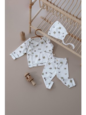 Oh la la Koala For Little Ones Kuş Baskılı  Pure Hug Serisi Kruvaze 3'lü Takım