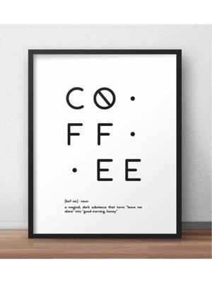 PremiumPort But First Coffee Temalı Mutfak ve Balkon Çerçeveli Dekor Tablo