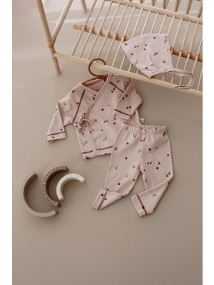 Oh la la Koala For Little Ones Armut Baskılı Pure Hug Serisi Kruvaze 3'lü Takım