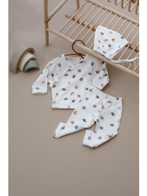 Oh la la Koala For Little Ones Meyve Baskılı  Pure Hug Serisi Kruvaze 3'lü Takım