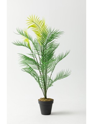 PremiumPort Yapay Ağaç Areka Palmiye, 130 Cm, 20 Yaprak, Salon Dekorasyonu