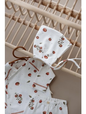 Oh la la Koala For Little Ones Elma Baskılı Pure Hug Serisi Kruvaze 3'lü Takım