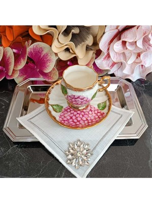 PremiumPort Taş Detaylı Kahve ve Kokteyl Sunum Peçetesi, Şık ve Zarif Tasarım