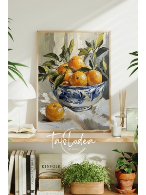 PremiumPort Limon Desenli Pinterest Mutfak Dekoru Çerçeveli Tablo, Şık ve Modern Tasarım