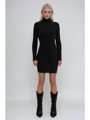 Lijuri Baklava Desenli Kısa Triko Elbise 2008