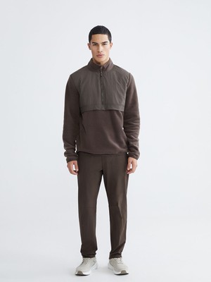 Lcw Kahverengi Dik Yaka Uzun Kollu Polar Erkek Sweatshirt