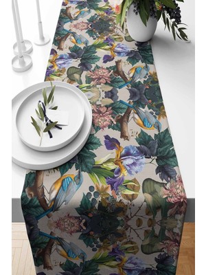 PremiumPort Ekvator Desenli Süet Dokuma Runner, 140X40 Cm, Şık ve Dayanıklı Tasarım