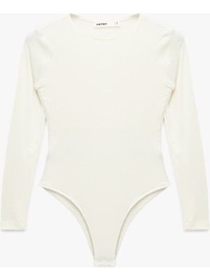 Koton Uzun Kollu Bisiklet Yaka Slim Fit Bodysuit