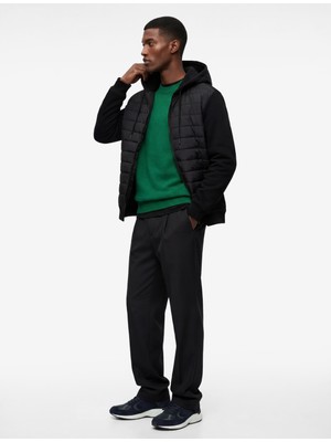 Koton Uzun Kollu Regular Fit Cepli Fermuarlı Kumaş Detaylı Kapşonlu Ceket