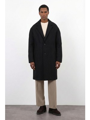 Antioch Siyah Relax Fit Erkek Kaban