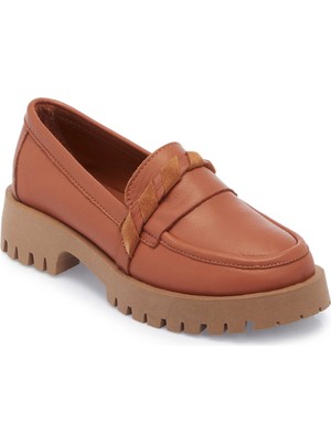 Tergan Taba Hakiki Deri Kadın Loafer - K25I1AY67823-A29