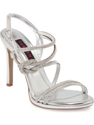 Tergan Platin Vegan Kadın Abiye Ayakkabı - K25Y1AY67815-O53